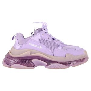 Balenciaga Triple S Clear Sole Sneakers in Purple Polyester